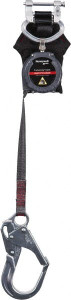 Honeywell Miller 9 ft. Long, 420 Lb Capacity, Spectra Webbing Fall Limiter Aluminum Locking Rebar Hook Connector, Aluminum Carabiner Connector with Integral Shock Pack, Black MFLEW-12/9FT - 41773326