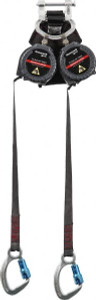 Honeywell Miller 12 ft. Long, 420 Lb Capacity, Spectra Webbing Fall Limiter Aluminum Captive Eye Carabiner Connection, Aluminum Carabiner Connector with Integral Shock Pack, Black MFLEW2-18/12FT - 41773490