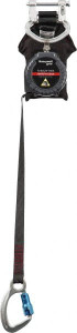 Honeywell Miller 12 ft. Long, 420 Lb Capacity, Spectra Webbing Fall Limiter Aluminum Captive Eye Carabiner Connection, Aluminum Carabiner Connector with Integral Shock Pack, Black MFLEW-18/12FT - 41773532