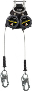 Honeywell Miller 9 ft. Long, 420 Lb Capacity, Galvanized Steel Cable Fall Limiter Steel Locking Snap Hook Connector, Aluminum Carabiner Connector with Integral Shock Pack MFLEC2-3/9FT - 41773581