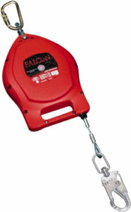 Honeywell Miller 50 ft. Long, 310 Lb Capacity, Stainless Steel Wire Rope Self-Retracting Lifeline 0.187" Diam, Steel Locking Swivel Snap Hook Connector, Steel Twist-Lock Carabiner Connector MP50SS-Z7/50FT - 59115253