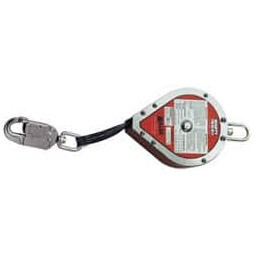 Honeywell Miller 20 ft. Long, 310 Lb Capacity, Polyester Webbing Self-Retracting Lifeline Swivel Locking Snap Hook Connector with Load Indicator, Stainless Steel Swivel/Self-Locking Carabiner Connector RL20P-Z7/20FT - 59811687