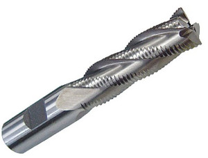 Precise 4 Flute M42 Cobalt Fine-Pitch Roughing End Mill, 3/8" x 1" Shank Dia. x 1/2" Flute Length - 5823-0187