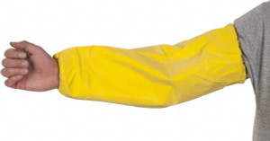 Ansell Yellow Neoprene Chemical & Puncture Resistant Sleeve 18" Long Sleeve, Elastic Opening at Both Ends 59-050 - 84001312