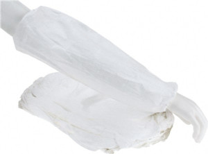 DuPont 200 Qty 1 Pack Size Universal, White Tyvek Disposable Sleeve 18" Long Sleeve, Elastic Opening at Both Ends TY500SWH000200H - 40600256