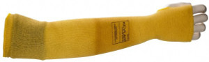 Honeywell Size Universal, Yellow Kevlar Cut Resistant Sleeve 18" Long Sleeve, Elastic Opening at Both Ends, Made with Thumb Hole KVS-2-18TH-NS - 67407270