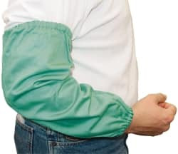 PRO-SAFE Size Universal, Green Cotton Flame Retardant Sleeves 18" Long Sleeve, Elastic Opening at Both Ends PS-593-GR-BB - 06649826