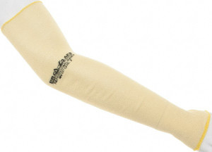 PRO-SAFE Size Standard, Yellow Kevlar Cut Resistant Sleeve 24" Long Sleeve, Cut Resistance Level 2, Elastic Opening at Both Ends SLA-A45-24 - 36020113