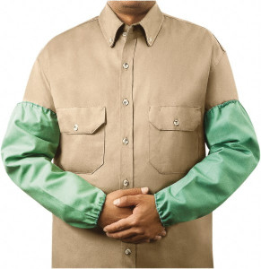 Steiner Size Universal, Green Cotton Welding Sleeve 18" Long Sleeve, Elastic Opening at Both Ends 1034-18EE - 04415345