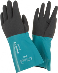 Ansell Size 9, 14" Long, 13 mil Thick, Chemical Resistant Gloves 58-535B-9 - 49964323