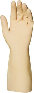 MAPA Professional Size S (6), 14" Long, 20 mil Thick, Latex/Neoprene/Nitrile Chemical Resistant Gloves Textured Finish, Gauntlet Cuff, Cream, FDA Approved 517316 - 91314286