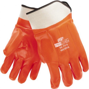PRO-SAFE Size L (9), 11" Long, PVC Chemical Resistant Gloves Smooth Finish, Foam Lined, Safety Cuff, Orange 58-7305 - 01326479 PRO-SAFE Size L (9), 11" Long, PVC Chemical Resistant Gloves Smooth Finish, Foam Lined, Safety Cuff, Orange 58-7305 - 01326479