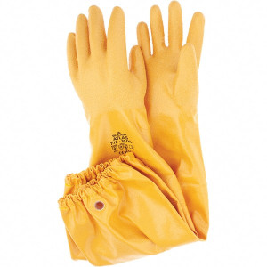 SHOWA 12 mil Thick, Chemical Resistant Gloves 26" GOLD XL 1/PR CHEM RESISTANT NITRL GLV 772XL-10 - 72221740