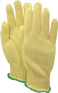 Ansell Size M (8), ANSI Cut Lvl 3, Abrasion Lvl 3, Cut Resistant Gloves Kevlar Lining, Knit Wrist, Yellow, Paired 70-215-8 - 05966874