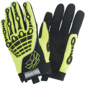 HexArmor Cut & Puncture Resistant Gloves LVL 5 BLK/YLW LRG 1/PR CHROME SER HI-VIS CR GLV 4026-L (9) - 71367346