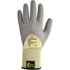 KleenGuard Size 2XL (11), ANSI Cut Lvl 2, Polyurethane Coated Kevlar Cut Resistant Gloves 10.2362" Long, Palm, Fingers & Knuckles Coated, Knit Wrist, Yellow/Gray, Paired 38646 - 92384221