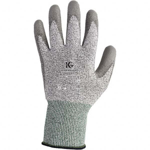 KleenGuard Size S (7), ANSI Cut Lvl 3, Polyurethane Coated Dyneema/Fiber with Nylon/ Lycra/Glass Cut Resistant Gloves 9.8" Long, Palm Coated, Dyneema Lining, Gray, Paired 13823 - 93653202