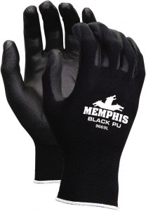 MCR Safety Size 2XL, ANSI Puncture Lvl 4, Abrasion Lvl 1, Cut & Puncture Resistant Gloves Palm Coated, Black 9669XXL - 61645610