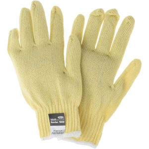 MCR Safety Size L, ANSI Cut Lvl A4, Kevlar Cut Resistant Gloves Knit Wrist, Yellow, Paired 9370KFL - 94633062