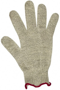 Perfect Fit Size Universal (9), ANSI Cut Lvl 4, Abrasion Lvl 1, Kevlar Cut Resistant Gloves 9" Long, Knit Wrist, Yellow/Black, Ambidextrous CRT13 - 77150852