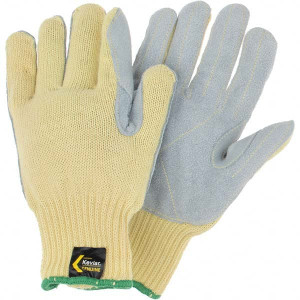 PIP Size XL, ANSI Cut Lvl A4, Puncture Lvl 3, Abrasion Lvl 4, Kevlar Cut Resistant Gloves Knit Wrist, Yellow, Paired 09-K300LP/XL - 48088801