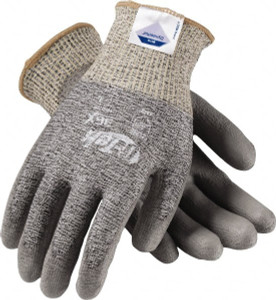 PIP Size S, ANSI Cut Lvl A3, Cut Resistant Gloves Palm & Fingers Coated, Salt & Pepper 19-D320/S - 50931203