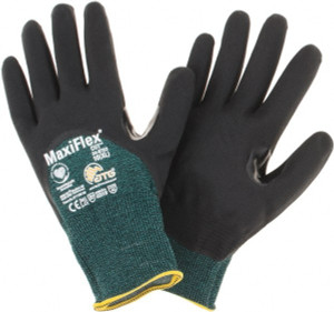 PIP Size XL, ANSI Cut Lvl A2, Cut Resistant Gloves Palm, Fingers & Knuckles Coated, Green/Black 34-8753/XL - 57903304