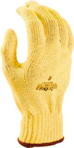PRO-SAFE Size M (8), ANSI Cut Lvl 4, Abrasion Lvl 2, ATA Cut Resistant Gloves 9.5" Long, Continuous Cuff, Yellow, Paired GLA-A3-M - 89138374