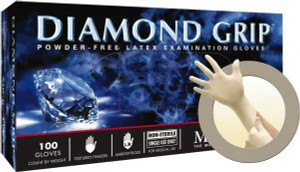 MICROFLEX Size L, 7 mil, Medical Grade, Powder Free Latex Disposable Gloves 9-1/2" Long, Natural (Color), Textured Beaded Rolled Cuffs, FDA Approved, Ambidextrous MF-300-L - 62091608