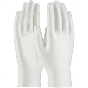 PIP Size XL, 5 mil, Industrial Grade, Powder Free Vinyl Disposable Gloves 9-1/2" Long, Clear, Smooth Beaded Rolled Cuffs, FDA Approved, Ambidextrous 64-435PF/XL - 02096014