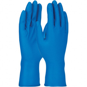 PIP Size M, 8 mil, Industrial Grade, Powder Free Nitrile Disposable Gloves Blue, Textured, Rolled Cuff, FDA Approved, Ambidextrous 67-308/M - 79955936