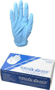 PRO-SAFE Size L, 8 mil, Industrial Grade, Powder Free Nitrile Disposable Gloves Blue, Textured, FDA Approved 32308LB240R5 - 70347372