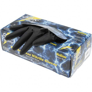 Value Collection Size M, 6 mil, Powder Free Nitrile Disposable Gloves Black BD-AT1008M - 53589032