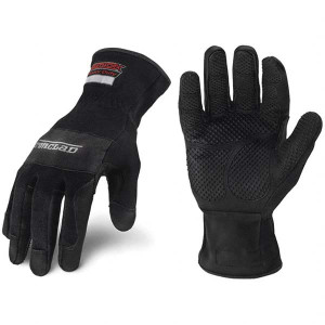 Ironclad Size M (8) Kevlar Lined Kevlar/Nomex Heat Resistant Glove Use for TIG Welding, 600°F Max, Slip-On Cuff, Wing Thumb, 11" OAL, Black, Paired HW6X-03-M - 10432565