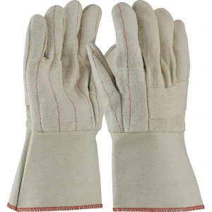 PIP Size Universal Burlap & Cotton Canvas Lined Cotton Canvas Hot Mill Glove Natural (Color), Paired 94-932G - 61237137