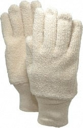 PRO-SAFE Size S Terry Heat Resistant Glove Knit Wrist, 10-1/2" OAL, Natural (Color), Paired 42-C700/S - 93880268