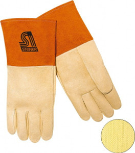 Steiner Size XL Pigskin Welding Glove Use for MIG Welding, Safety Cuff, Wing Thumb, 13" OAL, Tan, Paired P210K-X - 93215747