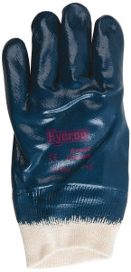 Ansell Size XL (10) Nitrile Coated Jersey General Protection Work Gloves For General Purpose, Palm & Fingers Coated, Knit Wrist Cuff, Full Fingered, Blue/White, Paired 27-602-10 - 06856298
