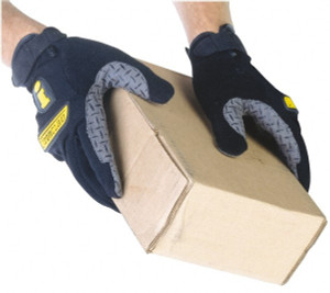 Ironclad Size XL (11) DiamondClad/Amara/Spandex/Terry/Silicon Anti-Vibration/Impact Protection Work Gloves For General Purpose, Uncoated, Hook & Loop Cuff, Full Fingered, Black, Paired BHG-05-XL - 02561504