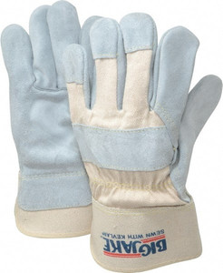 MCR Safety Size XL (10) Split Cowhide General Protection Work Gloves For General Purpose, Uncoated, Safety Cuff, Natural Pearl/White, Paired 1700XL - 06138358