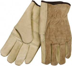 MCR Safety Size XL General Protection Work Gloves For Work & Driver, Uncoated, Natural, Paired 32055XL - 52387792