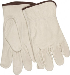 MCR Safety Size 2XL General Protection Work Gloves For Work & Driver, Uncoated, Slip-On Cuff, Cream, Paired 32113XXL - 54594924