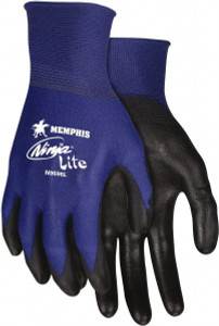 MCR Safety Size XL Work Gloves Palm Coated, Black/Blue N9696XL - 62710025 MCR Safety Size XL Work Gloves Palm Coated, Black/Blue N9696XL - 62710025
