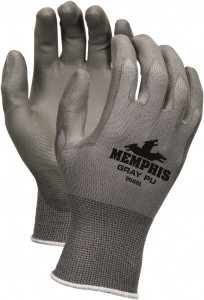 MCR Safety Size M (8) Polyurethane Coated Polyurethane Work Gloves Palm & Fingers Coated, Paired 9666M - 79438008