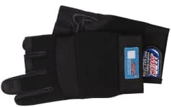Made in USA Size M (8) Amara with Padding Anti-Vibration/Impact Protection Work Gloves For Mechanics & Lifting, Uncoated, Hook & Loop Cuff, (3) Half Fingered/(2) Full Fingered, Black, Paired 240009 - 04978656