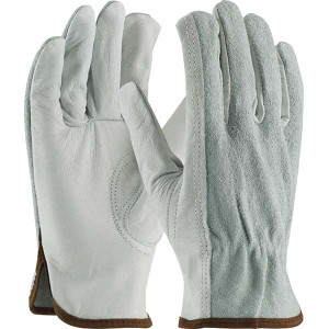 PIP Size XL Leather Work Gloves Work & Driver, Uncoated, Slip-On Cuff, Natural (Color), Ambidextrous 68-160SB/XL - 16073272