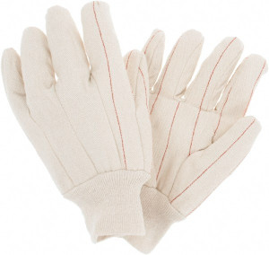PIP 12 Pairs Cotton Canvas General Protection Work Gloves For General Purpose, Uncoated, Knit Wrist Cuff, Full Fingered, Natural, Paired 92-918 - 88671581