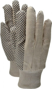 PRO-SAFE PVC Coated Cotton Canvas General Protection Work Gloves For General Purpose, Palm & Fingers Coated, Knit Wrist Cuff, Full Fingered, Black, Paired 91-908PDC - 02103703