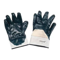 PRO-SAFE Size L (9) Nitrile Coated Jersey General Protection Work Gloves For General Purpose, Palm & Fingers Coated, Safety Cuff, Black/White, Ambidextrous 56-3153 - 59605147