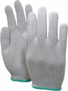 PRO-SAFE 12 Pairs Size S (7) Electrostatic Dissipative (ESD) Fiber Yarns General Protection Work Gloves For Static Control, Uncoated, Knit Wrist Cuff, Full Fingered, Gray, Paired 40-6410/S - 76000892